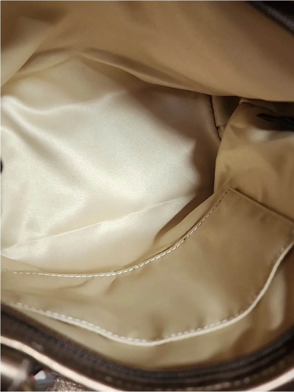 Coach Legacy Striped Tote EUC with Metallic Gold Trim - Picture 5 of 11